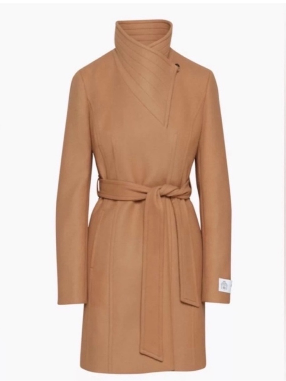 Babaton Tan Wool Blend Coat